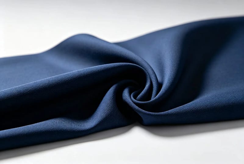 Blue polyester textile fabric cut by ZINGCUT CNC digital cutting machine for luggage and bags